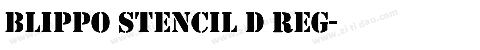 Blippo Stencil D Reg字体转换